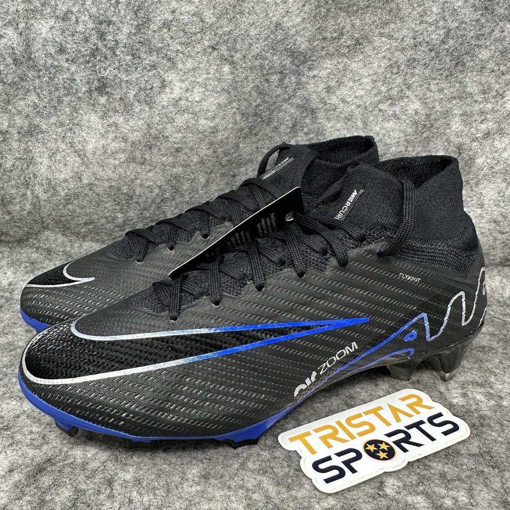 Nike Mercurial Superfly 9 Elite FG Soccer Cleats Mens Size 5 Black Blue Bosnia